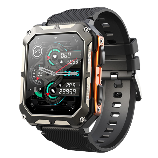 C20 Pro Rugged Smart Watch Akilli Saat Relojes Inteligentes Resistentes Al Agua Ip68 Waterproof Swimming Sports Smartwatch