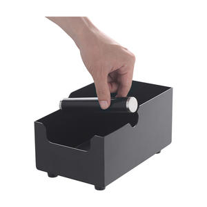 Caja de desechos para café espresso con base para estación de apisonado, contenedor de acero inoxidable para desechos de café con soporte para portafiltro (Negro) - Product Image 5