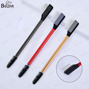 Nueva herramienta de maquillaje de moda para mujer, separador de <span class=keywords><strong>pestañas</strong></span>, cepillo para cejas <span class=keywords><strong>Duo</strong></span>, cepillo Spoolie, aguja de acero inoxidable, peine para cejas - Product Image 5