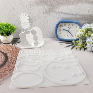 Moules de coulée en résine faits à la main pour bricolage ornements décoratifs Ins Style Silicone 3D lapin figurine moule X0528 - Product Image 6
