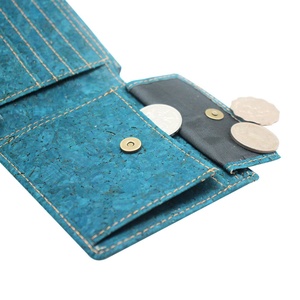 Best Seller Customized HIgh-quality Short Leather <b>Wallet</b> Handmade Cork Fabric Credit Card <b>Holder</b> with Open Closure Type - Product Image 5