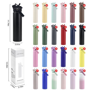 Garrafa de Água Reutilizável de Aço Inoxidável Isolada a Vácuo de 25oz com Canudo, Livre de BPA, Personalizada para Esportes - Product Image 2