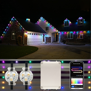12V RGBW <strong>LED</strong> <strong>Point</strong> <strong>Lights</strong> for Theme Parks IP67 Aluminum Track Permanent Christmas Outdoor House <strong>Lights</strong> Set for House Christmas - Product Image 2