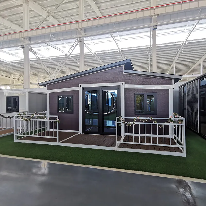 Hurricane Proof Collapsible Prefabricated Homes Steel Frame Modular Villa Expandable Container Residential Container Homes House