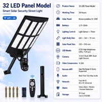 Lampe solaire LED super lumineuse 500W 800W avec caméra CCTV intégrée, lampe de sécurité extérieure pour éclairage de route, jardin, mur