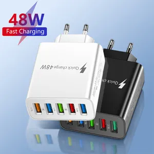 High Quality 5V 8A 5 Ports USB Charger Hot Sell Multi USB Quick Charging HUB Charger Adapter