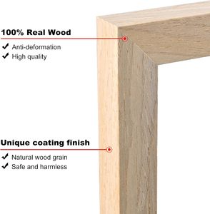 Marcos de fotos de <span class=keywords><strong>madera</strong></span> <span class=keywords><strong>natural</strong></span> de 6x8, juego de exhibición de plexiglás acrílico, alfombrilla de 4x6, 6x8, montaje en pared de mesa, 5x7, marcos de <span class=keywords><strong>madera</strong></span> de vidrio DIY - Product Image 2