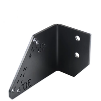 Le support d'angle en métal noir OEM partie le pliage/processus de découpe laser avec le service de tôle de couleur d'oxyde noir enduit de poudre