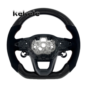 Volant de direction en fibre de carbone noir personnalisé de haute qualité pour Seat <span class=keywords><strong>Cupra</strong></span>, compatible avec Tavascan Terramar Formentor <span class=keywords><strong>Leon</strong></span> Ibiza - Product Image 1
