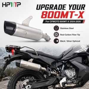 Système d'échappement de performance pour <span class=keywords><strong>moto</strong></span>, silencieux slip-on pour CFMOTO 800MT-<span class=keywords><strong>X</strong></span> <span class=keywords><strong>ADV</strong></span> 2024-2026 en acier inoxydable - Product Image 3