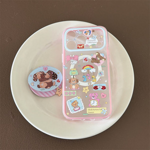 Cartoon Rainbow Bear Dog Magnetic <b>Stand</b> Case For iPhone17ProMax 16 15 14 - Product Image 4
