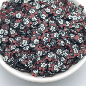 500G 5MM Karakter Hitam Potongan <span class=keywords><strong>Polymer</strong></span> <span class=keywords><strong>Clay</strong></span> untuk Slime Filler Kerajinan DIY Dekorasi Seni Kuku Mainan Anak - Product Image 2
