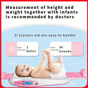 Portable <strong>40kg</strong> <strong>Electronic</strong> Baby <strong>Scale</strong> ABS Plastic Platform <strong>Scale</strong> 5g Accuracy Height Measuring Baby Weighing <strong>Scale</strong> OEM Customized - Product Image 3