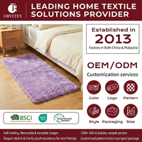 Tapis de salon moderne et minimaliste en fausse fourrure de lapin, violet, lavable et facile à nettoyer, grande taille, vente en gros