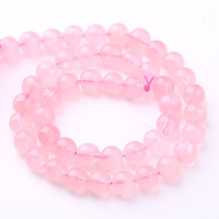 Haute qualité Madagascar Rose Quartz perles poudre cristal rose Quartz perles en vrac pour la fabrication de bijoux