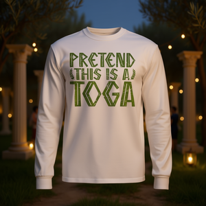 Camiseta de manga larga con diseño de túnica griega para disfraz de fiesta - Product Image 3