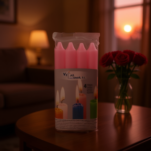 Bougie parfumée rose, bougies d'aromathérapie, lot de 4, décoration d'intérieur, cire de paraffine pour la Saint-Valentin - Product Image 2