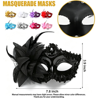 Masque de fête pour bal masqué de Noël et soirées d'entreprise, veille de Noël, rendez-vous romantiques, pull moche, Père Noël et Mère Noël sexy