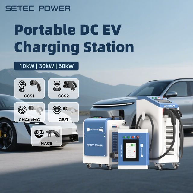 SETEC POWER 10kW/20kW/30kW/60kW Level 3 ShenZhen Portable Mobile Dc Fast Charger for Electric Cars