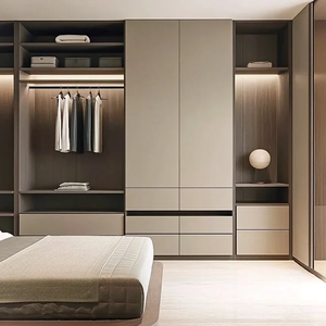 Fabricant de meubles sur mesure Meubles de chambre à coucher Armoire moderne modulaire en bois Design Garde-robe de chambre Style minimaliste - Product Image 2