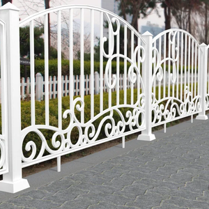 גדר ברזל מגולוונת לבנה לגינה פרטית - Product Image 1