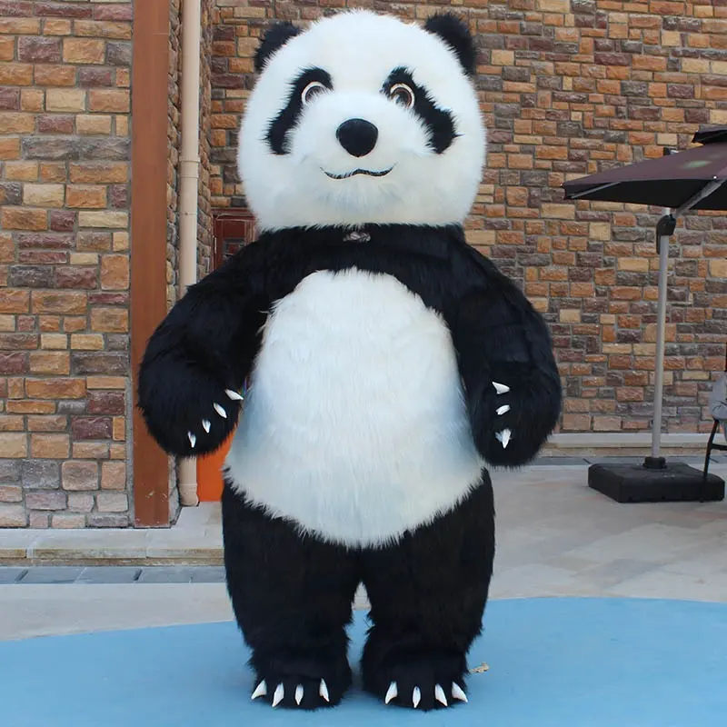 Aufblasbare Panda Maskottchen Kostüm Pelz Eisbär Gorilla Modell Erwachsene Maskottchen sprengen 2M, 2,6 M, 3M