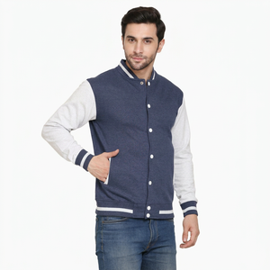 Vestes universitaires vintage personnalisées OEM pour hommes, vestes varsity courtes, vestes de baseball pour hommes - Product Image 1