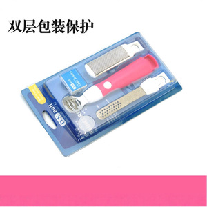 Kit de pédicure avec pierre ponce pour éliminer les callosités, soin des pieds, soulagement de la sécheresse, rose rouge - Product Image 1