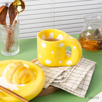 Nordique corée Ins Style fromage jaune Pangpang grosse tasse créative nouveauté tasse et soucoupe tasse à café tasses en céramique
