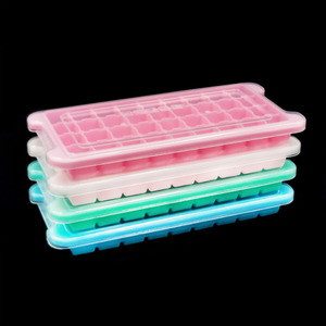 Ice Cube Tray Mold 24 Compartment With Lid Rectangle Household Refrigerator Use - Product Image 1