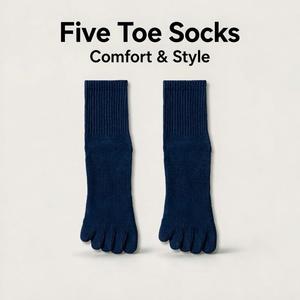 Chaussettes unisexes <span class=keywords><strong>FiveFinger</strong></span> pour l'automne et l'hiver, mi-mollet, épaisses, avec semelle en tissu éponge, amorties, pour le basketball, absorbant la transpiration et résistantes aux odeurs - Product Image 5