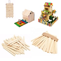 50 pièces bâtons de crème glacée en bois bâtons de Popsicle en bois enfants artisanat à la main Art gâteau outil bricolage artisanat bâtons