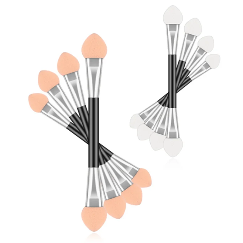 Оптовая продажа, косметические кисти, инструмент для макияжа, набор теней для век, набор для однократного нанесения основы, двойная кисть, поставщики косметических средств на заказ
