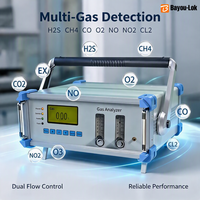Penganalisis Gas Laboratorium Digital 4-in-1 Presisi Tinggi, Monitor CO2/CO dengan Pompa Hisap, Alarm Suara+Lampu, Garansi 1 Tahun untuk Laboratorium
