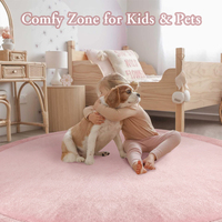 Tapis rond en tatami épais et doux pour enfants, avec rembourrage confortable, en mousse à mémoire de forme, idéal pour le jeu de bébé, tapis de jeu pour chambre d'enfant, livraison directe