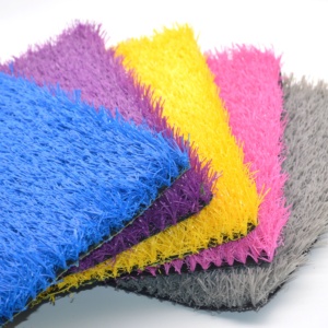 <span class=keywords><strong>Gazon</strong></span> <span class=keywords><strong>artificiel</strong></span> résistant au feu de <span class=keywords><strong>couleur</strong></span> arc-en-ciel pour la maternelle 16800 densité - Product Image 4