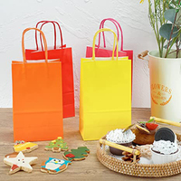 Individuell Bedruckte Mehrfarbige Kraftpapiertragetasche für Kinderfeste, Verpackung von Schuhen, Kerzen, Bilderrahmen, Lebensmittelgebrauch, Einkaufstasche