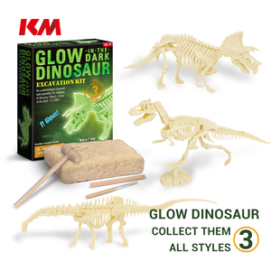 Kit d'pelle et squelette de <span class=keywords><strong>dinosaure</strong></span>, 4 pièces, brillent dans la nuit, jouet dishdateur, loisirs pour enfants, offre spéciale - Product Image 2