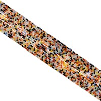 Perles rondes facettées en agate noire de 2 mm/3 mm, couleur Mixtz, pierres naturelles, bracelets, perles en vrac, taille du trou de 1 mm, accessoires pour la fabrication de bijoux