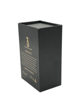 Boîte cadeau magnétique pliable noire avec impression dorée, boîte rigide à couvercle rabattable pour emballage de parfums et cosmétiques, vente en gros
