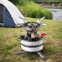 Portable Mini acier gaz Diesel poêle extérieur pliable méthode manuelle pour Camping BBQ et voyage accessoire de stockage de carburant liquide