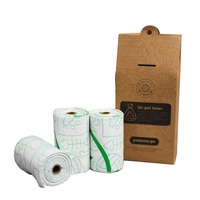 Sacs à déjections canines personnalisés écologiques en PBAT+PLA+Amidon, biodégradables, compostables, solution durable pour les déchets de chien