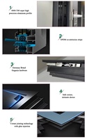 Fenêtre à battants en aluminium AS2047 NFRC, rupture de pont thermique personnalisée, triple couche de verre trempé, fenêtre à battants intérieure et extérieure