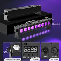 Projecteur LED à batterie rechargeable 9*6W RGBWAUV sans fil DMX pour scène, 5200mAh 54W