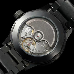 Bespoke Limited Edition Moonphase Complete <b>Calendar</b> Gradient Blue Dial Black Steel Case Automatic Mechanical Elite Men Watch - Product Image 5
