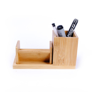 [Personnalisable] Porte-stylos/Organisateur de style bambou pour bureaux, support de téléphone, porte-cartes de visite et rangement - Product Image 3