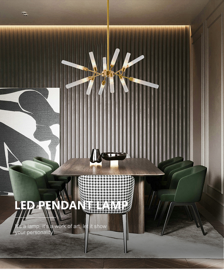 New Product Hanging Decoration Residential Restaurant Metal Glass G9 Chandelier Light