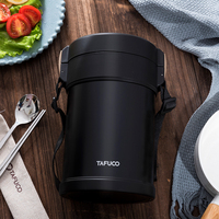 TAFUCO Boîte à lunch isotherme sous vide Boîte à lunch thermique en acier inoxydable à double paroi