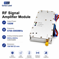 Module de détection de drone 100W à gain élevé, boîtier en alliage d'aluminium, faible bruit, personnalisable, amplificateur de signal RF, protection de sécurité
