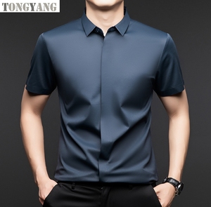 TONGYANG baju bisnis pria, lengan pendek, PAS, Multi Warna tersedia untuk harian berpergian dan pakaian kasual - Product Image 1